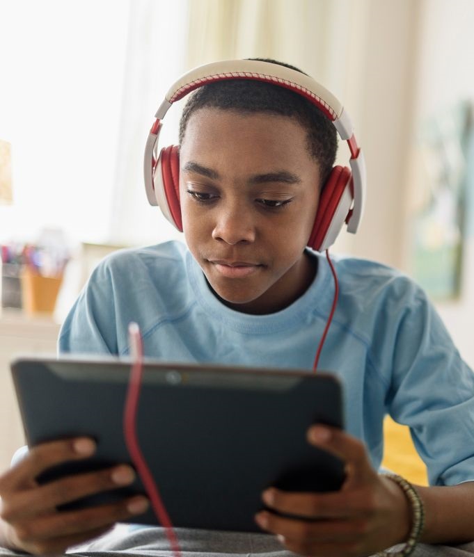 boy with tablet